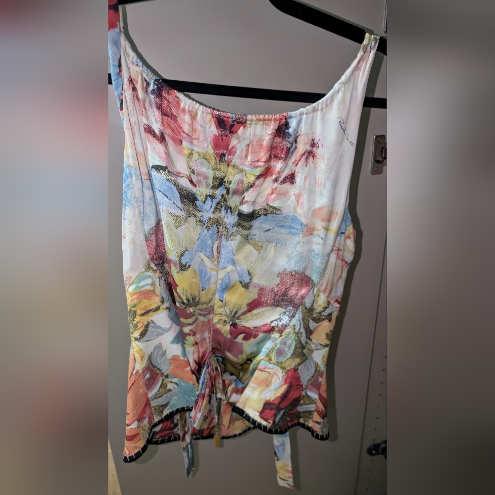 Roberto Cavalli Multicolor Floral Silk Top - Picture 4 of 4